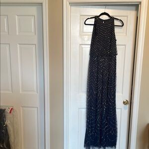 Elegant Navy Evening Gown